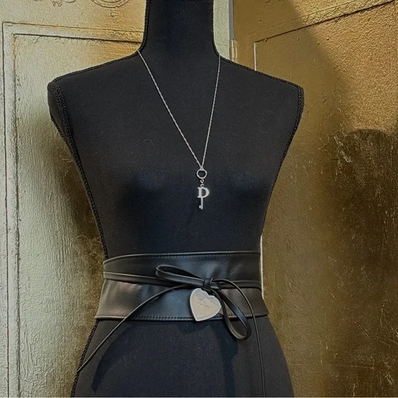 HAUTE ft Dior Romantique Pad Lock and Key OBI BELT AND NECKLACE set - Picture 6 of 6